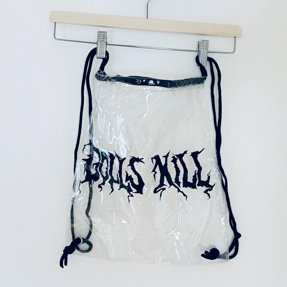 Dolls Kill Clear Drawstring Backpack - image 1